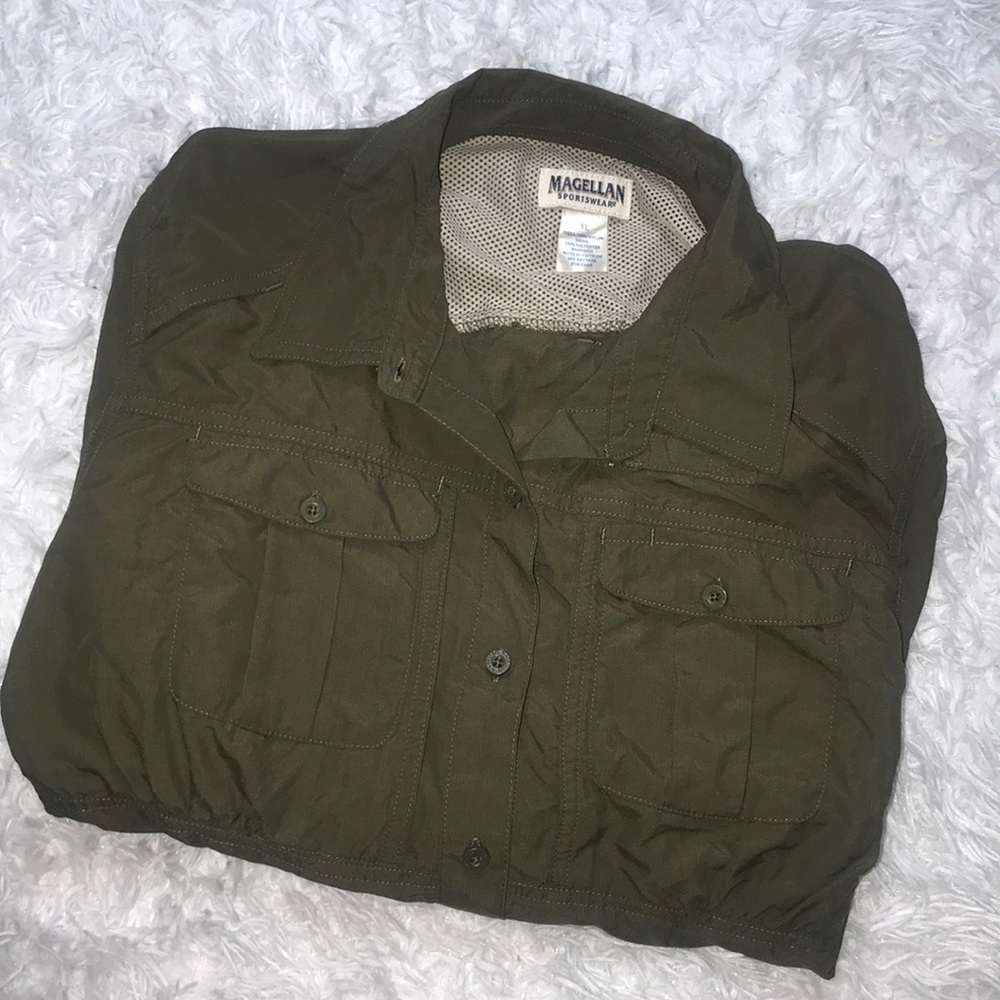 Olive Magellan Fishing Shirt Youth XL/Women’s S/M